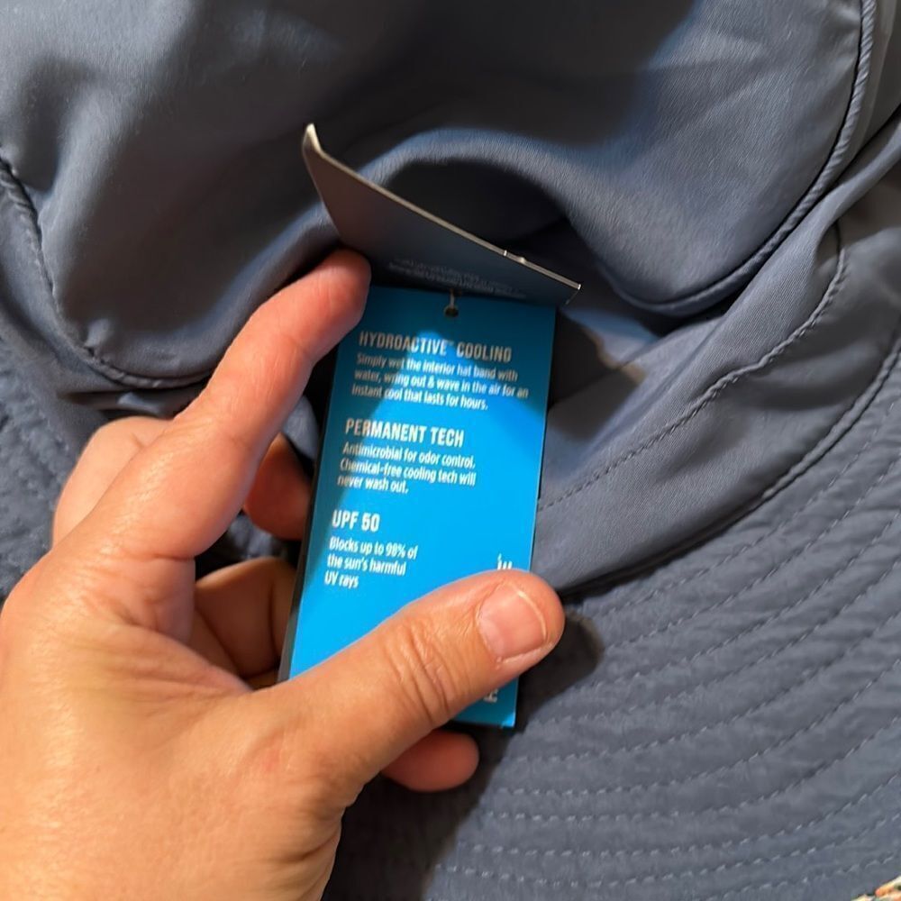MISSION OS Unisex Blue Tropical UPF 50 Hydroactive Cooling Anywhere Boonie Hat - Picture 9 of 16